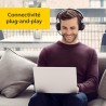 Jabra evolve2 65 casque pc sans fil - casque audio anti-bruit certifié microsoft teams avec batterie longue durée - adaptateur b