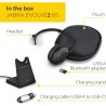 Jabra evolve2 65 casque pc sans fil avec station de charge - casque mono certifié uc anti-bruit avec batterie longue durée - ada