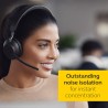 Jabra evolve2 65 casque pc sans fil avec station de charge - casque mono certifié uc anti-bruit avec batterie longue durée - ada