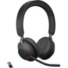 Jabra evolve2 65 casque pc sans fil - casque audio certifié uc avec annulation du bruit et batterie longue durée - adaptateur bl