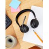Jabra evolve2 65 casque pc sans fil - casque audio certifié uc avec annulation du bruit et batterie longue durée - adaptateur bl