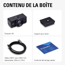 Elgato Facecam 4K – Webcam Studio 4K60, Contrôle de Type DSLR, Effets cinématographiques, Filtres d’Objectif 49 mm, HDR, Vidéo N