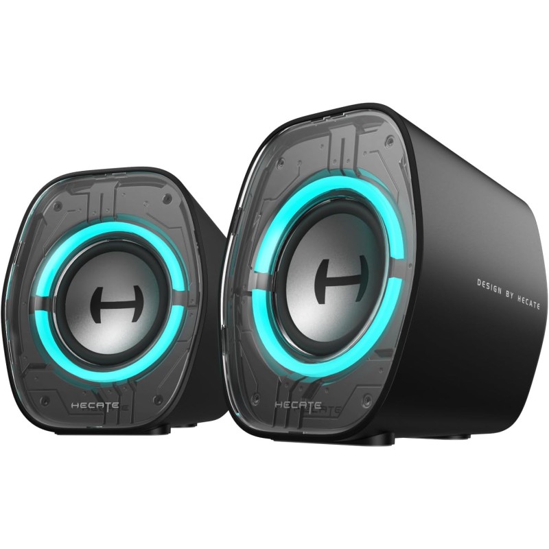 Edifier g1000 ii enceinte pc gamer de bureau: haut-parleur large bande 2.5" et basses améliorées, rgb dynamique, modes jeu/musiq