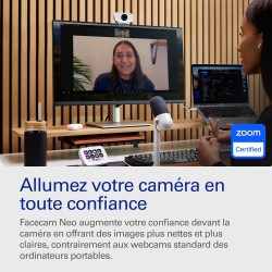 Elgato Facecam Neo – Webcam Full HD avec bouchon de confidentialité et correction de lumière pour visioconférence, streaming, Te