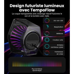 Edifier g2000 pro-enceintes pc gaming 2.0(peak 64w) avec éclairage rgb tempoflow™ 270°, son surround virtuel 7.1-bleutooth 5.4/u
