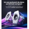 Edifier g2000 pro-enceintes pc gaming 2.0(peak 64w) avec éclairage rgb tempoflow™ 270°, son surround virtuel 7.1-bleutooth 5.4/u
