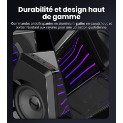 Edifier g2000 pro-enceintes pc gaming 2.0(peak 64w) avec éclairage rgb tempoflow™ 270°, son surround virtuel 7.1-bleutooth 5.4/u