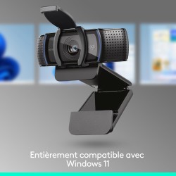 Logitech C920s HD Pro Webcam Streaming, Full HD 1080p/30ips, Appels Vidéos, Audio Clair, Correction Automatique de la Lumière, V