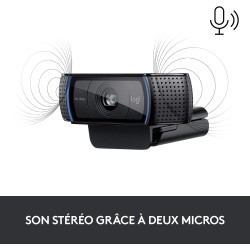 Logitech C920s HD Pro Webcam Streaming, Full HD 1080p/30ips, Appels Vidéos, Audio Clair, Correction Automatique de la Lumière, V
