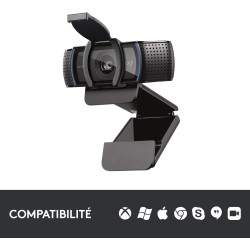 Logitech C920s HD Pro Webcam Streaming, Full HD 1080p/30ips, Appels Vidéos, Audio Clair, Correction Automatique de la Lumière, V