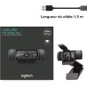 Logitech C920s HD Pro Webcam Streaming, Full HD 1080p/30ips, Appels Vidéos, Audio Clair, Correction Automatique de la Lumière, V