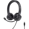 Trust Casque USB avec Micro Léger on Ear, Arceau Réglable, Microphone Flexible, Câble 1,8 m, Casque Audio PC Filaire pour Ordina