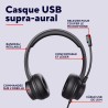 Trust Casque USB avec Micro Léger on Ear, Arceau Réglable, Microphone Flexible, Câble 1,8 m, Casque Audio PC Filaire pour Ordina