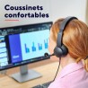Trust Casque USB avec Micro Léger on Ear, Arceau Réglable, Microphone Flexible, Câble 1,8 m, Casque Audio PC Filaire pour Ordina