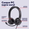 Trust Roha II Casque Filaire Léger on Ear 3.5mm avec Micro, Câble 1,8 m, Arceau Réglable, Microphone Flexible, Casque Audio PC p