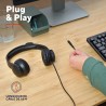 Trust Roha II Casque Filaire Léger on Ear 3.5mm avec Micro, Câble 1,8 m, Arceau Réglable, Microphone Flexible, Casque Audio PC p