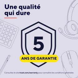 Trust Roha II Casque Filaire Léger on Ear 3.5mm avec Micro, Câble 1,8 m, Arceau Réglable, Microphone Flexible, Casque Audio PC p