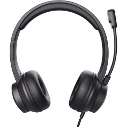Trust Roha II Casque Filaire Léger on Ear 3.5mm avec Micro, Câble 1,8 m, Arceau Réglable, Microphone Flexible, Casque Audio PC p
