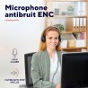 Trust Roha II Casque USB avec Micro ENC Antibruit on Ear, Microphone Réduction du Bruit, 85% Plastique Recycle, Câble 1,8 m, Cas