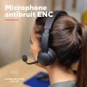 Trust roha ii casque bleutooth sans fil avec micro enc antibruit, 85% plastique recycle, casque sans fil léger on ear rechargeab