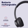 Trust roha ii casque bleutooth sans fil avec micro enc antibruit, 85% plastique recycle, casque sans fil léger on ear rechargeab