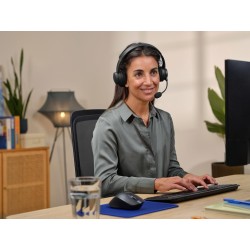 Trust roha ii casque bleutooth sans fil avec micro enc antibruit, 85% plastique recycle, casque sans fil léger on ear rechargeab