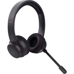 Trust roha ii casque bleutooth sans fil avec micro enc antibruit, 85% plastique recycle, casque sans fil léger on ear rechargeab