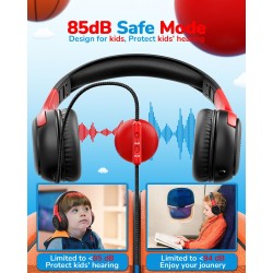 Casque Enfant - Confortable et Durable, Idéal pour l'École et Le Travail, Cadeau Parfait pour Enfants, Fils, Filles - Son de Hau