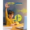 Casque Audio Enfant avec Microphone 85/94 DB Volume Limité Casque Filaire Pliable avec Shareport pour Enfants,Filles,Garçons,Ado