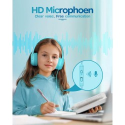 Casque Enfant - Confortable et Durable, Idéal pour l'École et Le Travail, Cadeau Parfait pour Enfants, Fils, Filles - Son de Hau