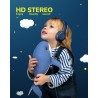 Casque d'écoute pour enfants pour l'école avec microphone 85/94 db limiteur de volume jack 3,5 mm casque filaire pliable avec sh