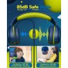 Casque d'écoute pour enfants pour l'école avec microphone 85/94 db limiteur de volume jack 3,5 mm casque filaire pliable avec sh