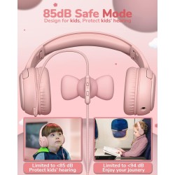 Casque Enfant - Confortable et Durable, Idéal pour l'École et Le Travail, Cadeau Parfait pour Enfants, Fils, Filles - Son de Hau