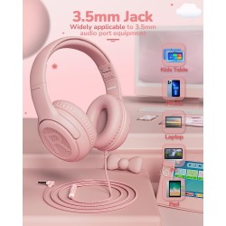 Casque Enfant - Confortable et Durable, Idéal pour l'École et Le Travail, Cadeau Parfait pour Enfants, Fils, Filles - Son de Hau