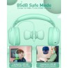 Casque Audio Enfant, Casque Enfant Filaire avec Volume Limité 85/94db, Fil 3.5 Mm, Pliable, Partager l’Audio, Micro Integré pour