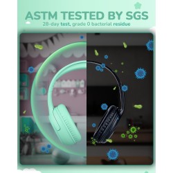 Casque Audio Enfant, Casque Enfant Filaire avec Volume Limité 85/94db, Fil 3.5 Mm, Pliable, Partager l’Audio, Micro Integré pour