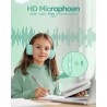 Casque Audio Enfant, Casque Enfant Filaire avec Volume Limité 85/94db, Fil 3.5 Mm, Pliable, Partager l’Audio, Micro Integré pour