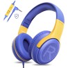 Casque Audio Enfant Filaire - Confortable et Durable, Idéal pour l'École et Le Travail, Cadeau Parfait pour Enfants, Fils, Fille