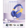 Casque Audio Enfant Filaire - Confortable et Durable, Idéal pour l'École et Le Travail, Cadeau Parfait pour Enfants, Fils, Fille