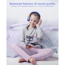 Casque Audio Enfant Filaire - Confortable et Durable, Idéal pour l'École et Le Travail, Cadeau Parfait pour Enfants, Fils, Fille