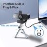 4K Webcam PC avec Micro & Trépied Métallique, Full HD 1080p@60FPS, PDAF Autofocus, Son Stéréo Clair, Correction de la Lumière, U