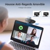 4K Webcam PC avec Micro & Trépied Métallique, Full HD 1080p@60FPS, PDAF Autofocus, Son Stéréo Clair, Correction de la Lumière, U