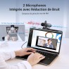 Webcam 4k avec 2 Micro, 12 Mégapixels, Autofocus PDAF en 1 Seconde, 1080p@60FPS, Son Stéréo Clair, Correction Automatique de la 