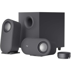 Logitech z407 haut-parleurs bleutooth pour ordinateur avec caisson de basses et contrôle sans fil, son immersif, audio premium a