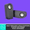 Logitech z407 haut-parleurs bleutooth pour ordinateur avec caisson de basses et contrôle sans fil, son immersif, audio premium a