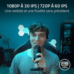 Razer Kiyo - Caméra de Streaming avec éclairage Circulaire - Webcam USB - vidéo HD 720p 60 / 1080p 30 FPS (Compatible avec Le Lo