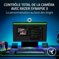 Razer Kiyo - Caméra de Streaming avec éclairage Circulaire - Webcam USB - vidéo HD 720p 60 / 1080p 30 FPS (Compatible avec Le Lo