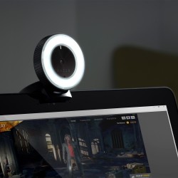 Razer Kiyo - Caméra de Streaming avec éclairage Circulaire - Webcam USB - vidéo HD 720p 60 / 1080p 30 FPS (Compatible avec Le Lo