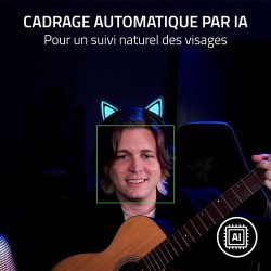 Razer Kiyo V2 - Webcam 4K @ 30 IPS avec Cadrage Automatique par IA - Amélioration de l'image en Un clic - Plage Dynamique élevée