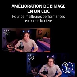Razer Kiyo V2 - Webcam 4K @ 30 IPS avec Cadrage Automatique par IA - Amélioration de l'image en Un clic - Plage Dynamique élevée